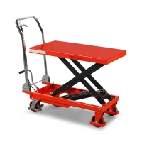 Table élévatrice mobile manuelle en acier - CMU 300 kg - 850 x 500 mm