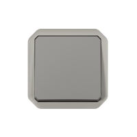 Interrupteur va-et-vient étanche avec enjoliveur PLEXO - 10 AX - gris