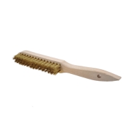 Brosse à main 4 rangs avec fil en laiton ondulé 0,30 mm - laiton