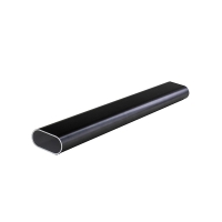 Tube de penderie ovale 30 x 15 mm aluminium laqué noir longueur 2500 mm