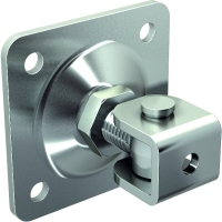 Gond sur platine à visser pour fixation de portail et portillon - M20 mm - Longueur 84 mm - Poids de la porte 150 kg