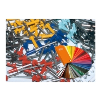 Rivet aveugle aluminium/acier Tête Ronde GORIVET ALX TRS tête de couleur RAL 9010 4,8x12