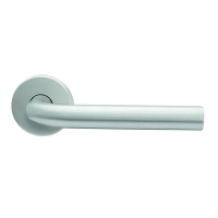 Béquille double sur rosace HUDSON 691 inox - 38 à 43 mm - bec de cane