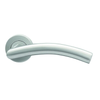 Ensemble sur rosace HUDSON 694 inox C7 OSPIAL avec béquille - 38/55 mm - bec de cane