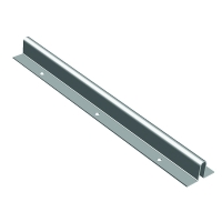 Rail pour galet pour porte coulissante de meuble acier zingué longueur 2000 mm