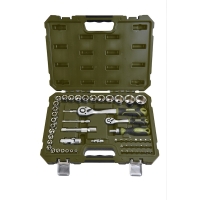 Coffret de douilles 1/2" et 1/4" avec embouts de serrage - 56 pièces