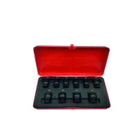 Coffret de 10 douilles à impact 1/2" - 10 à 24 mm - 6 pans