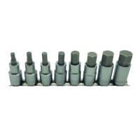 Jeu de 8 douilles tournevis 1/2" 6 pans - Dimensions de l'empreinte : 6 à 19 mm