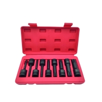 Jeu de 9 douilles tournevis impact 1/2" Torx® - Dimensions de l'empreinte : T30 à T90