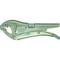 Pince étau à grande capacité bec court - Capacité d'ouverture profil rond 55 mm - Capacité d'ouverture profil carré 55 mm - Longueur totale 220 mm - Poids 650 g