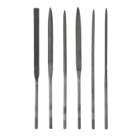 Jeu de 6 limes aiguilles - Plage de longueurs : 160 mm - Plage de finesses de taille : 160 mm