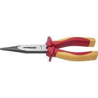 Pince à bec droit VDE isolée 1000V manche bi-matière - Longueur totale : 200 mm - Type des becs : droit - Longueur des becs : 77 mm