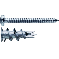 Cheville autoforeuse pour plaques de plâtre FIXH avec vis -  Ø 4,5 mm - Longueur : 37 mm - Épaisseur maximale de la pièce à fixer 5 mm - boîte de 100