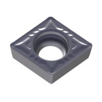 Plaquette de tournage positive carbure CCMT-PS2 - Longueur d'arête de coupe : 9,67 mm - Rayon : 0,4 mm - Revêtement : PVD - TP25BM