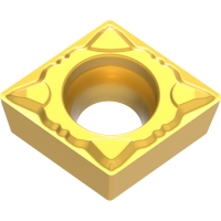 Plaquette de tournage positive carbure CCMT-PF1 - Longueur d'arête de coupe : 9,67 mm - Rayon : 0,4 mm - Revêtement : CVD - TC20BM