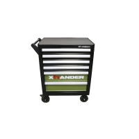 Servante d'atelier 6 tiroirs plateau acier avec 30 outils - Dimensions (L x l x h) : 750 x 450 x 900 mm - Coloris : vert et noir