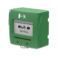 Déclencheur manuel autonome vert 1 contact