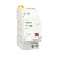 Disjoncteur différentiel RESI9 - 1P+N - 16A - 30MA - courbe C - peignable - blanc