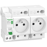 Combiné disjoncteur + deux prises de courant RESI9 XE RESI9 XE - 1P+N - 16A - 230V