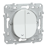 Interrupteur double commande volet roulant OVALIS - 6AX - blanc
