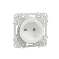 Prise de courant 2P ODACE - connexions à vis - 16 A - 250 V - blanc