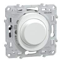 Variateur de lumière universel OVALIS - 2 ou 3 fils - avec cache de protection peinture - blanc