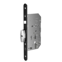 Serrure automatique d'urgence à larder 1 point D466 avec gàche de rénovation clé I axe 50 mm