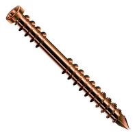 Vis terrasse Double filetage Tête cylindrique réduite empreinte Torx® T-STAR plus T25 Pointe CUT Inox A2 antik - 5 x 50 mm