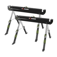 Lot de 2 tréteaux métalliques pliables - Hauteur : 82 cm - Charge maximale : 1180 kg