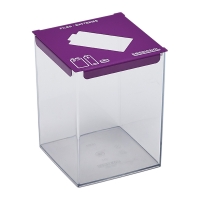Collecteur de piles à poser PILEO - 7 L - violet de sécurité RAL 4008