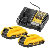 Pack batteries et chargeur pour outillage électroportatif DCB1104D2-QW - 2 batteries 18V 2Ah XR - chargeur
