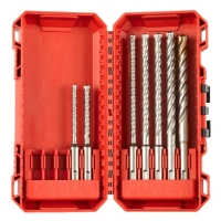 Kit foret béton et matériaux de construction Coffret métal MX4 à 4 Taillants SDS+ - 7 pièces