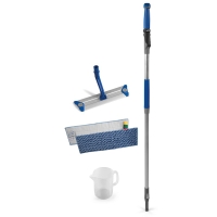 Kit manche à réservoir et support à frange ERGODROP - support et frange à scratch PULI-SCRUB 40 cm + carafe