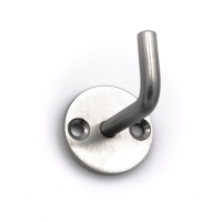 Patère 1 tête sur platine inox