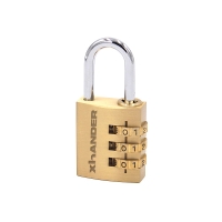 Cadenas à combinaison de 30 mm en aluminium finition laiton