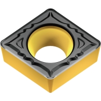 Plaquette de tournage positive carbure CCMT-PS2 - Longueur d'arête de coupe : 12,9 mm - Rayon : 0,4 mm - Revêtement : CVD - TC25BP