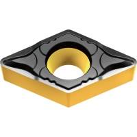 Plaquette de tournage positive carbure DCMT-PF1 - Longueur d'arête de coupe : 11,62 mm - Rayon : 0,4 mm - Revêtement : CVD - TC25BP