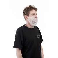 Cache-barbe à usage court blanc (carton de 1 000 pièces) - taille unique