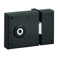 Serrure en applique horizontale bec-de-cane coffre 70 x 70 mm