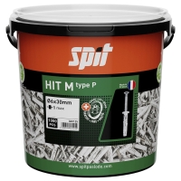 Cheville à frapper HIT-M P douille plate avec vis tête cylindrique zingué - 6 x 30 mm - seau de 1000 pièces