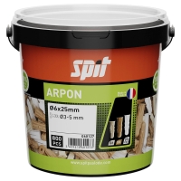 Cheville plastique universelle ARPON 6 x 25 - seau de 800 pièces