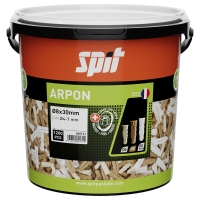 Cheville plastique universelle ARPON 8 x 30 - seau de 1200 pièces