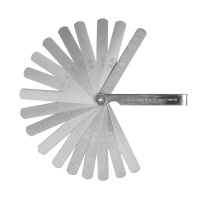 Jauge d'épaisseur métrique à bout rond - Longueur des lames 100 mm - +/- 0,04 à 1 mm - Nombre de lames 19