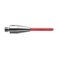Stylet bout sphérique rubis - Diamètre de la bille : 1 mm - Filetage : M2 - Longueur utile de travail : 8 mm - Tige : acier inoxydable - Longueur totale : 15 mm