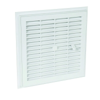 Grille de ventilation à sceller démontable et à fermeture carrée