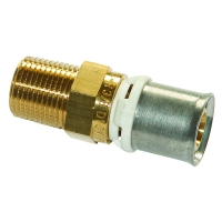 Raccord mâle fixe laiton pour tube mutlticouche à sertir