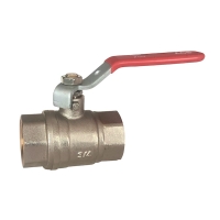 Vanne à boisseau sphérique femelle-femelle poignée plate rouge