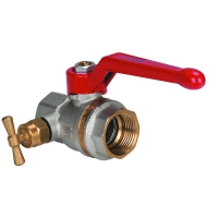 Vanne à boisseau sphérique femelle-femelle à purge ASTER poignée plate 2375R