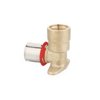 Coude pour tube PER - femelle à applique - à sertir
