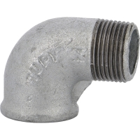 Coude petit rayon galvanisé mâle femelle 90°